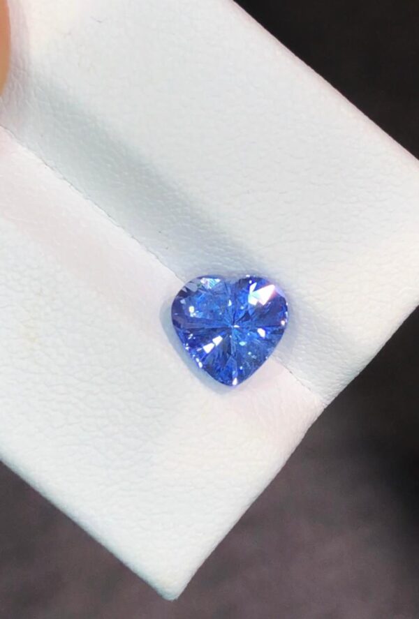 Unheated Fancy Heart Cut Natural Sapphire - Image 3