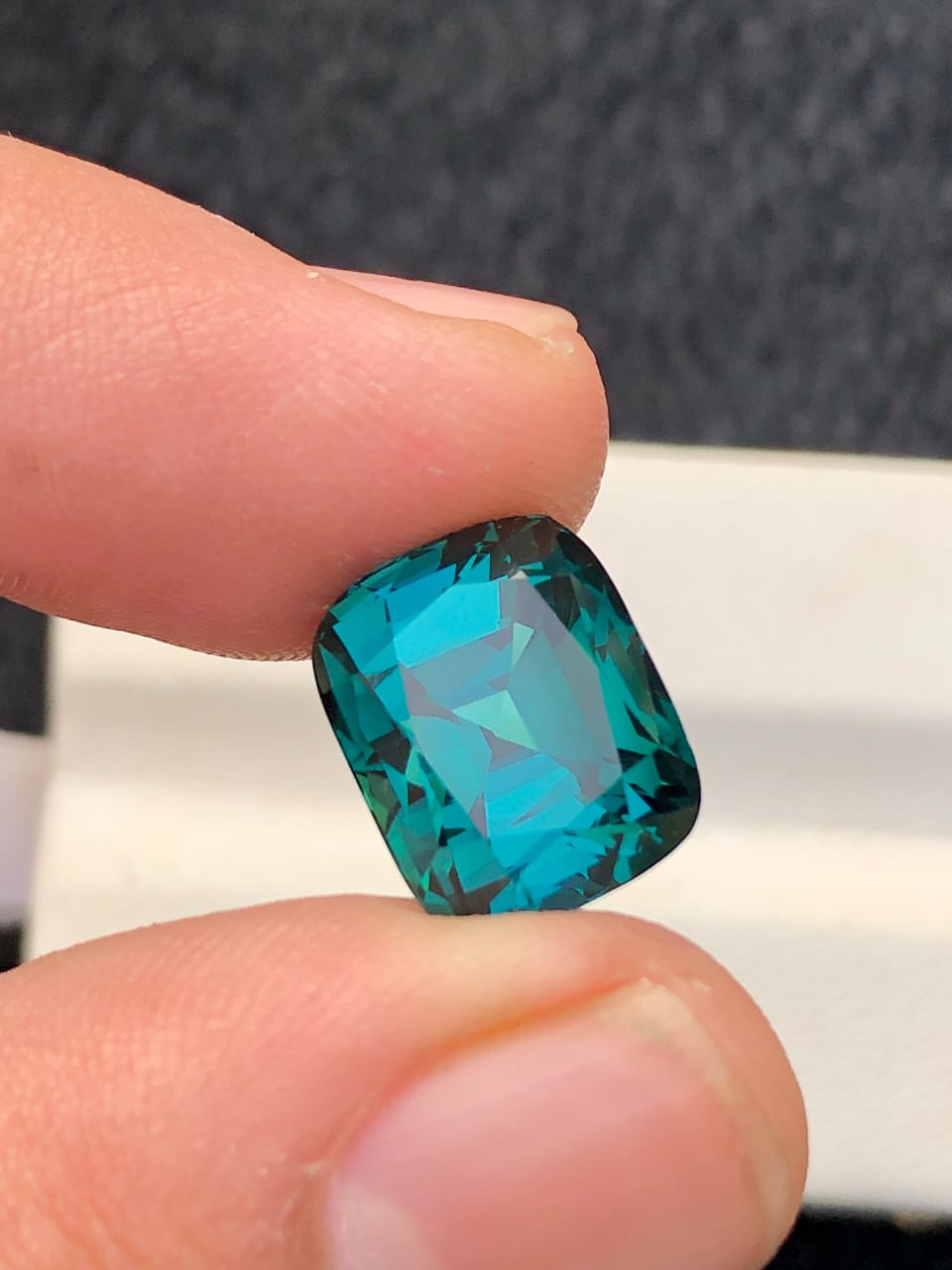 Natural Lagoon Blue Cushion Tourmaline – 9.13 CT - Image 2